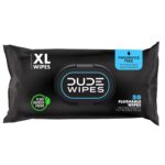 DUDE WIPES XL Fragrance Free Flushable Wet Wipes | 8 Packs of 50 (400 Total)