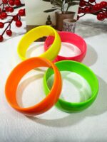 🌈✨ 5-Piece Neon Jelly Acrylic Bangle Bracelet Set – Bold Festival Statement Jewelry