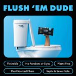 DUDE WIPES XL Fragrance Free Flushable Wet Wipes | 8 Packs of 50 (400 Total)