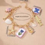 🐚⭐ Handmade Summer Beach Starfish & Shell Charm Bracelet
